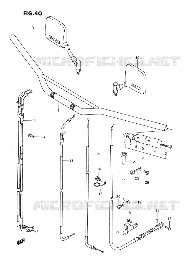 HANDLEBAR Suzuki MOTO 650 DR 1993  DR650RP(E4)