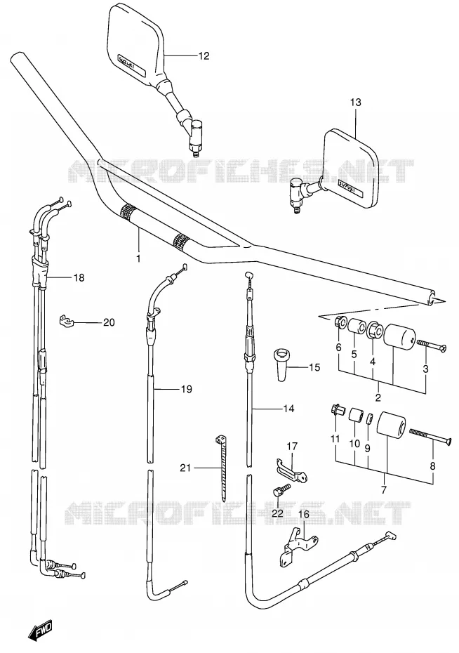 HANDLEBAR Suzuki MOTO 650 DR 2001  DR650SEUK1(E4)