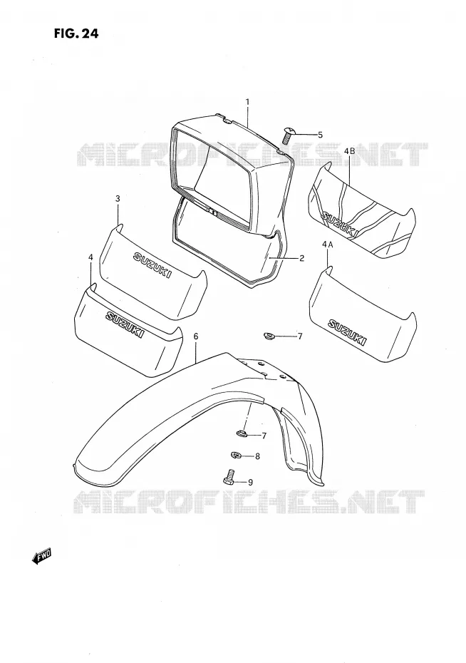 HEADLAMP HOUSING Suzuki MOTO 80 DS 1992  DS80N(E3)