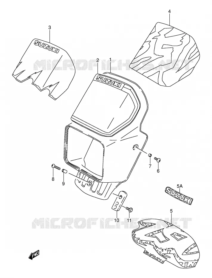 HEADLIGHT COVER Suzuki MOTO 250 DR 1994  DR250SR(E24)