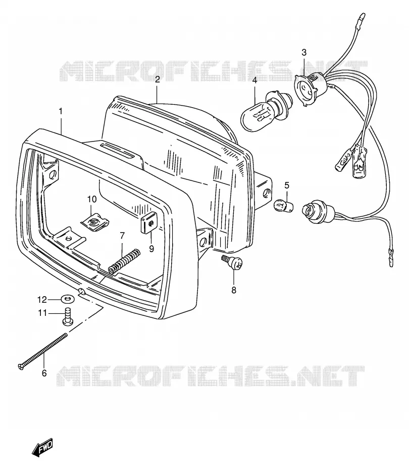 HEADLIGHT Suzuki SCOOTER 100 FB 1994  FB100R(E71)