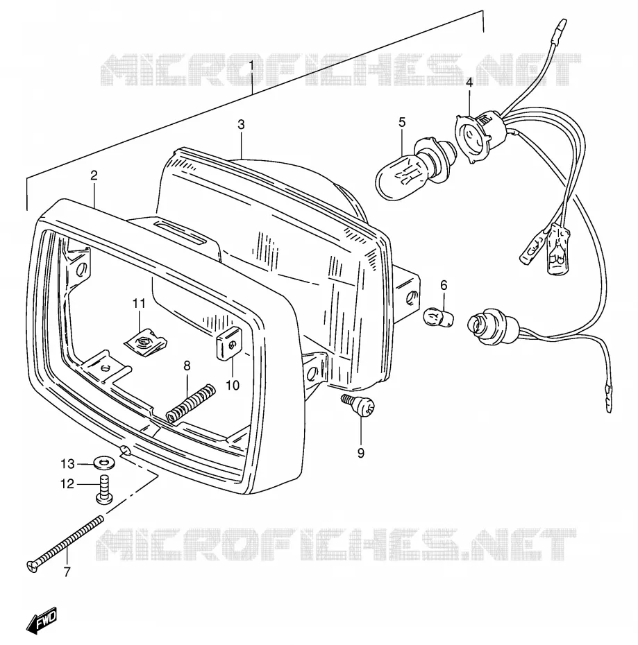 HEADLIGHT Suzuki SCOOTER 80 FB 1991  FB80M(E1)