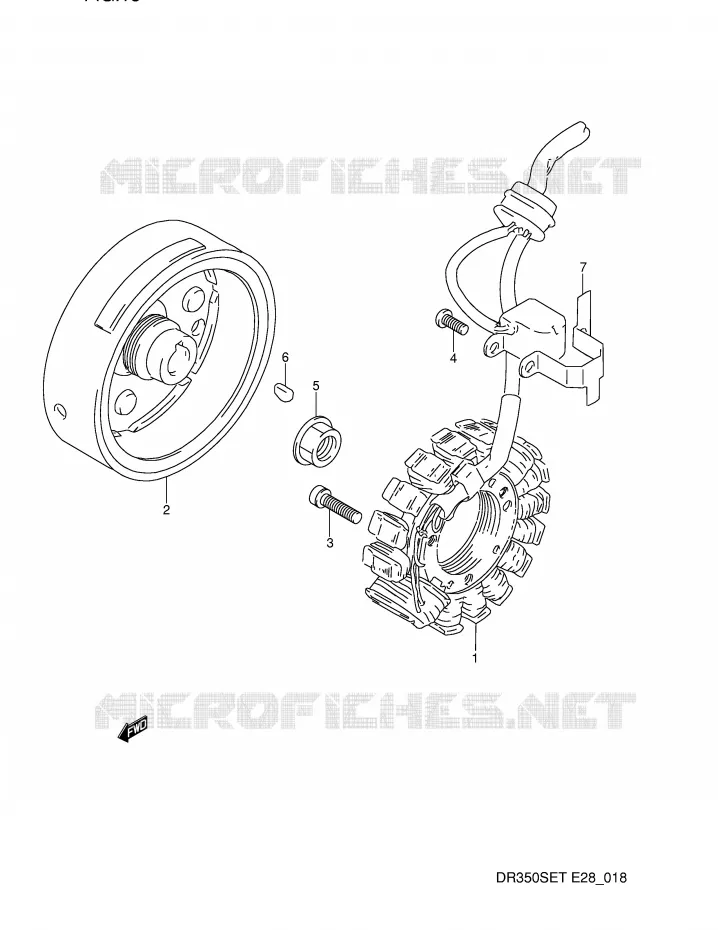 IGNITION (MODEL L/M/N) Suzuki MOTO 350 DR 1991  DR350SM(E28)