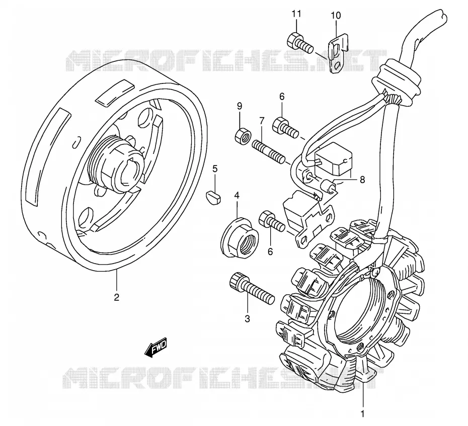 IGNITION (MODEL W/X,E24) Suzuki MOTO 350 DR 1999  DR350X(E1)