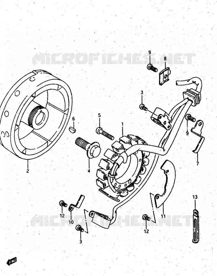 IGNITION Suzuki MOTO 500 DR 1988  DR500J(G/H/J)