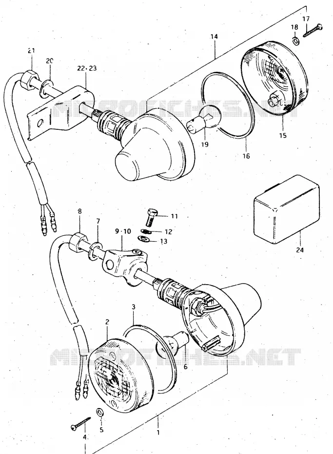 INDICATORS (E2) Suzuki MOTO 500 DR 1984  DR500SE(E1)