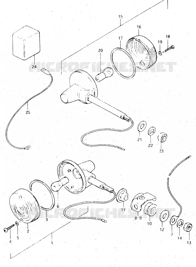 INDICATORS (E22) Suzuki MOTO 500 DR 1983  DR500SD(E1)