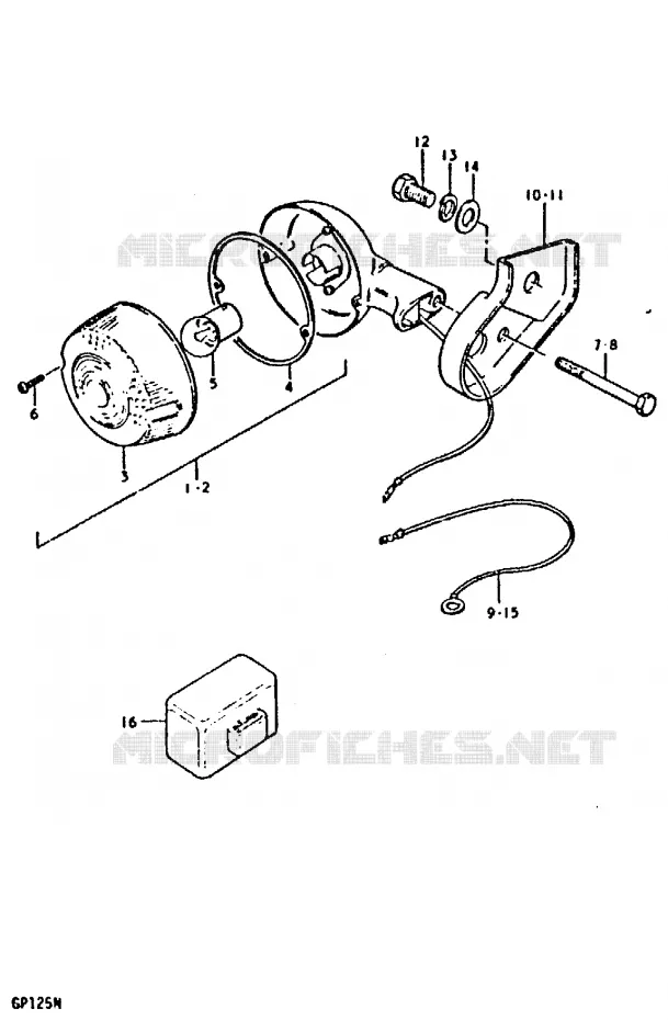 INDICATORS (GP125UC, GP125UN) Suzuki MOTO 125 GP 1992  GP125UN(C/N)