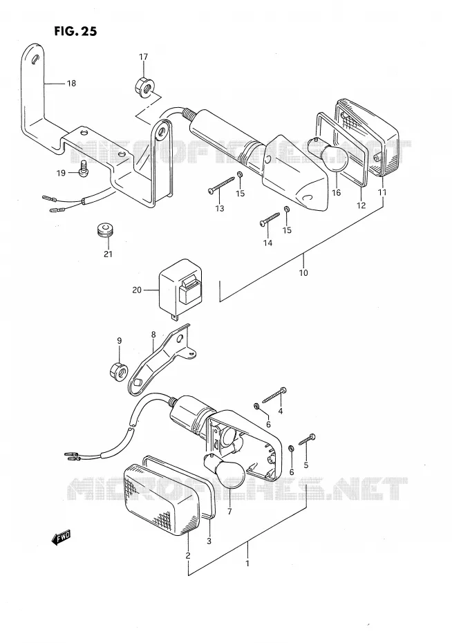 INDICATORS (MODEL N/P) Suzuki MOTO 650 DR 1992  DR650RUN(E4)