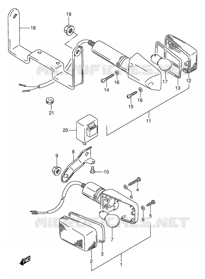 INDICATORS (MODEL R) Suzuki MOTO 650 DR 1994  DR650RER(E2)
