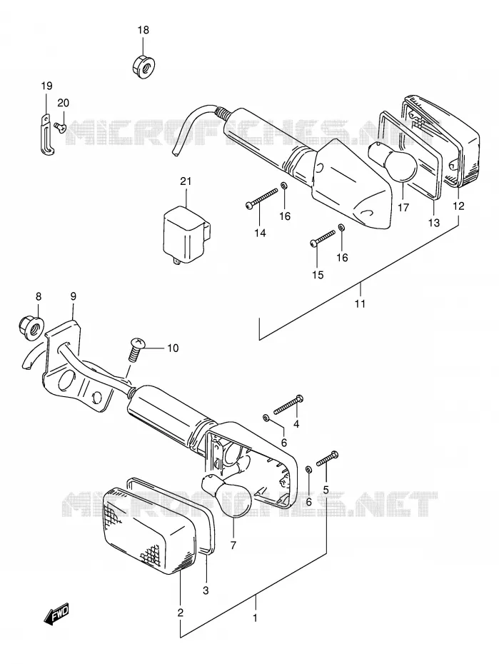 INDICATORS Suzuki MOTO 125 DR 1999  DR125SEX(E4)