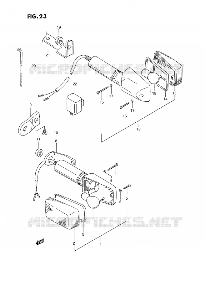 INDICATORS Suzuki MOTO 350 DR 1993  DR350SP(E2)