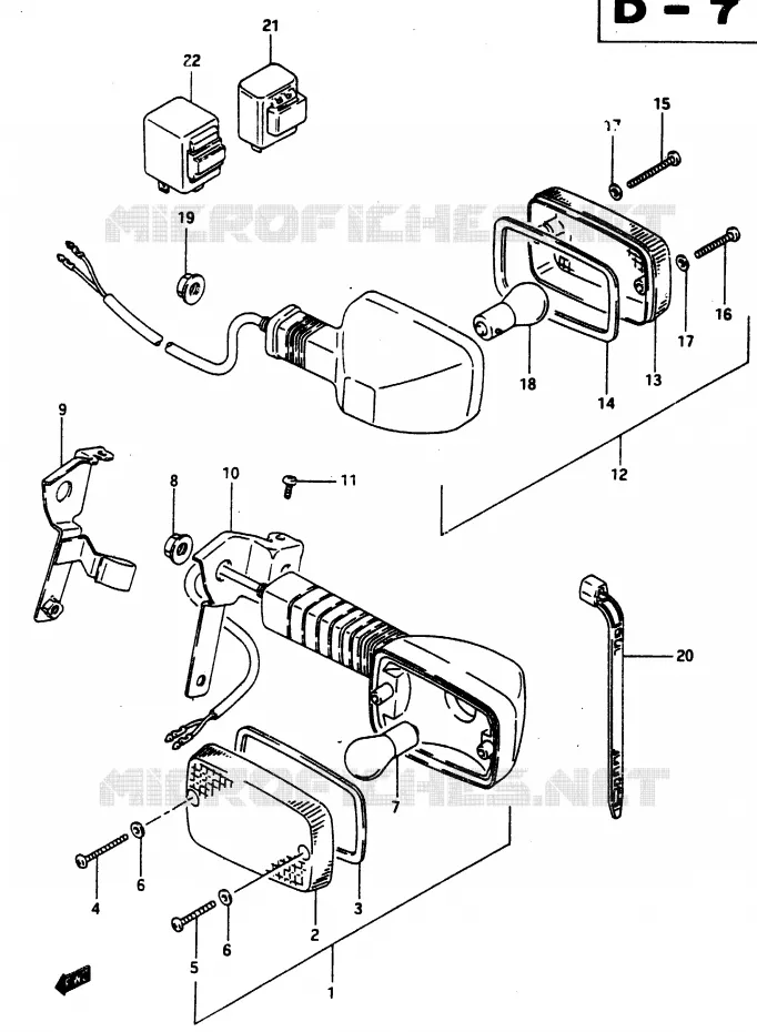 INDICATORS Suzuki MOTO 650 DR 1990  DR650RL(L)