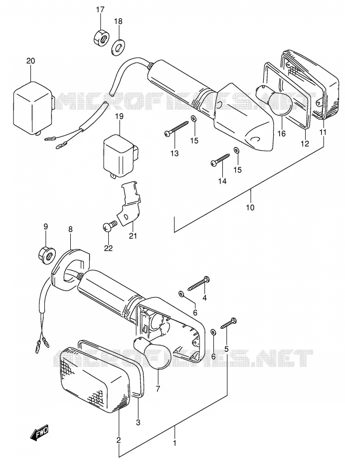 INDICATORS Suzuki MOTO 650 DR 1991  DR650RSEM(E4)