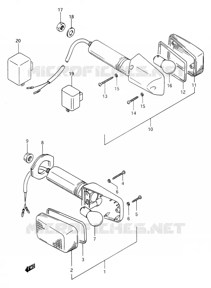 INDICATORS Suzuki MOTO 650 DR 1991  DR650RSM(E2)