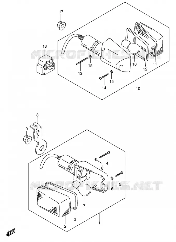 INDICATORS Suzuki MOTO 650 DR 2001  DR650SEK1(E3/E28)