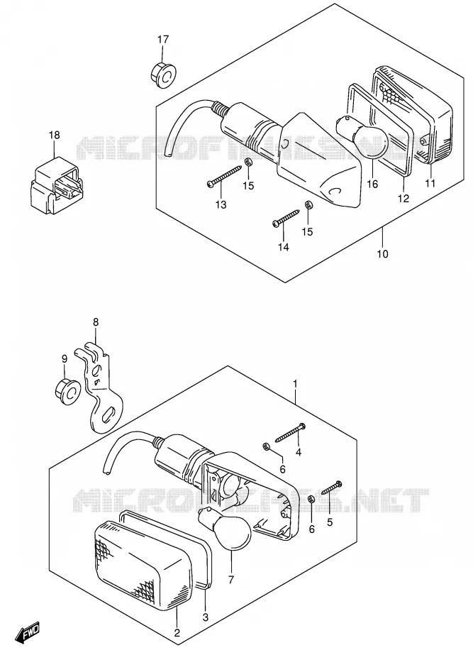 INDICATORS Suzuki MOTO 650 DR 2005  DR650SEK5(E4)