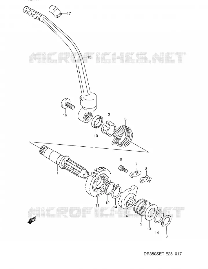 KICK STARTER (MODEL L/M/N/P) Suzuki MOTO 350 DR 1993  DR350SP(E28)