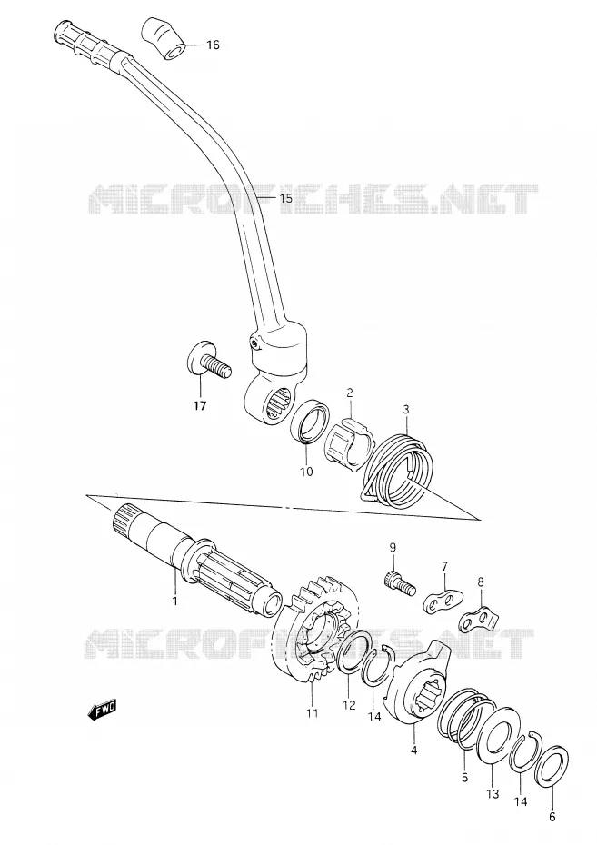 KICK STARTER Suzuki MOTO 350 DR 1991  DR350M(E28)