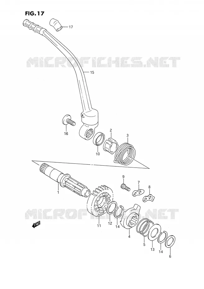 KICK STARTER Suzuki MOTO 350 DR 1993  DR350SUP(E2)