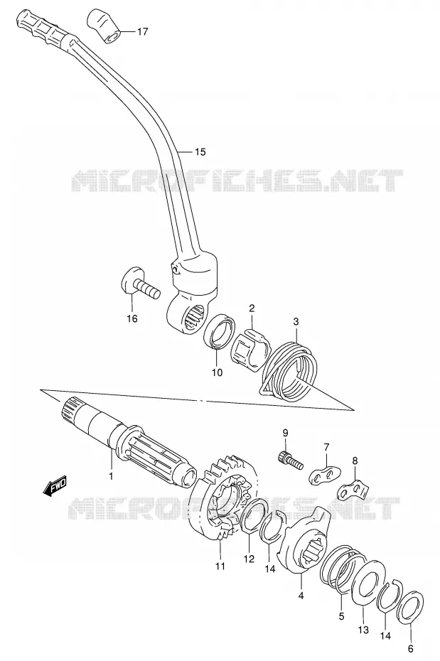 KICK STARTER Suzuki MOTO 350 DR 1997  DR350V(E1)