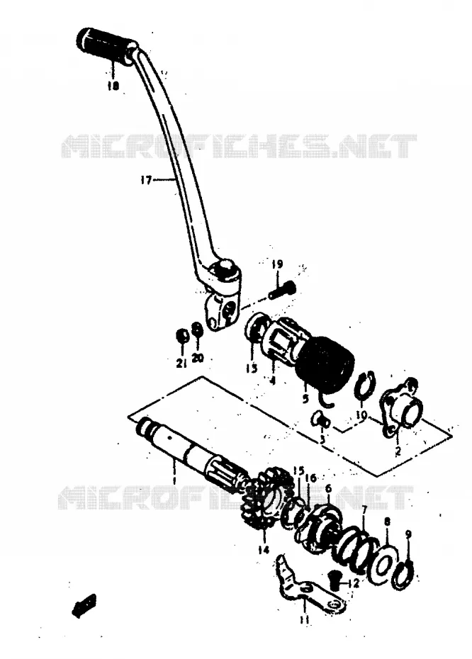 KICK STARTER Suzuki MOTO 400 GS 1978  GS400C(C/N)