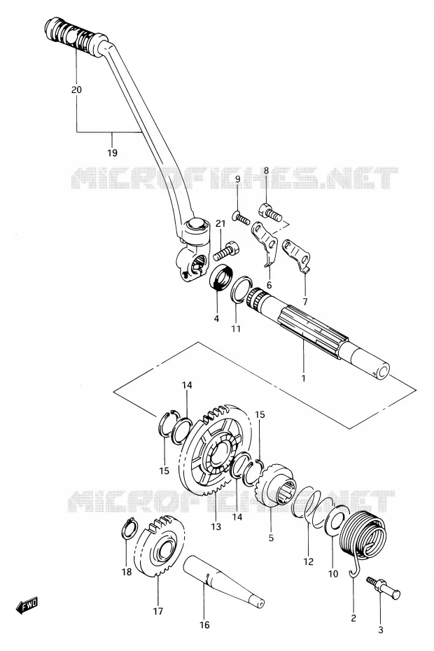 KICK STARTER Suzuki MOTO 650 DR 1990  DR650RSL(E2)