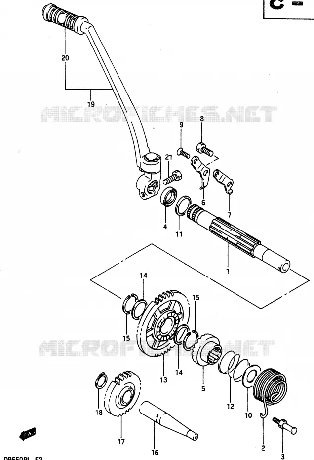 KICK STARTER Suzuki MOTO 650 DR 1990  DR650RUL(L)