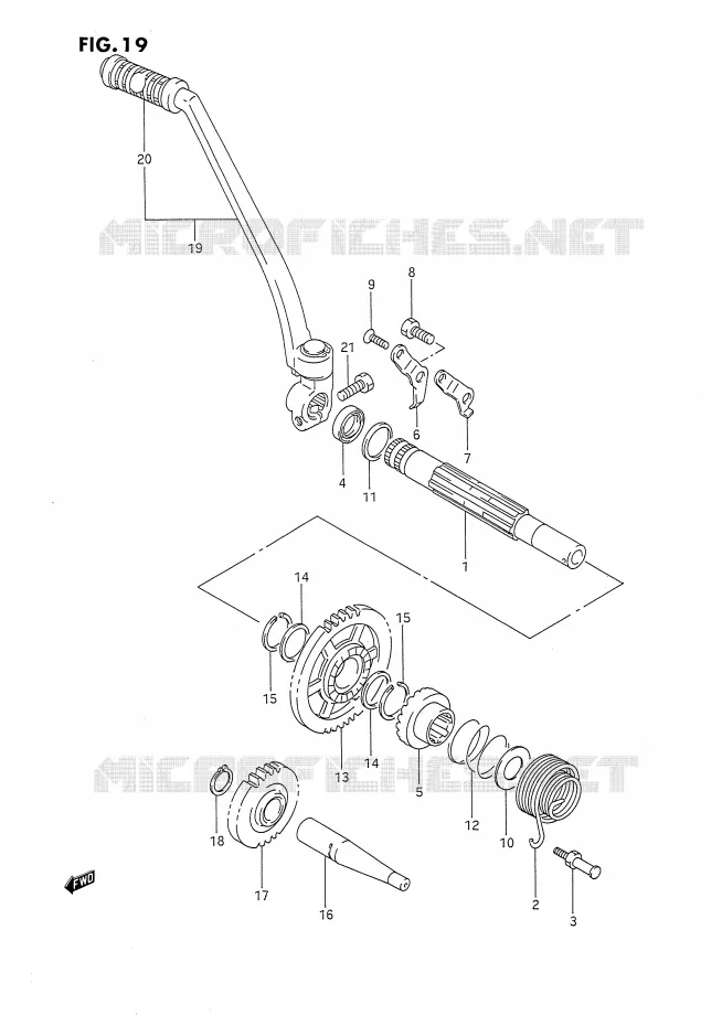 KICK STARTER Suzuki MOTO 650 DR 1992  DR650RN(E4)