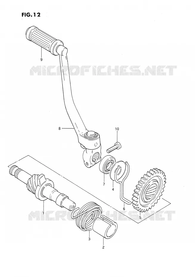 KICK STARTER Suzuki MOTO 80 DS 1985  DS80F(E24)