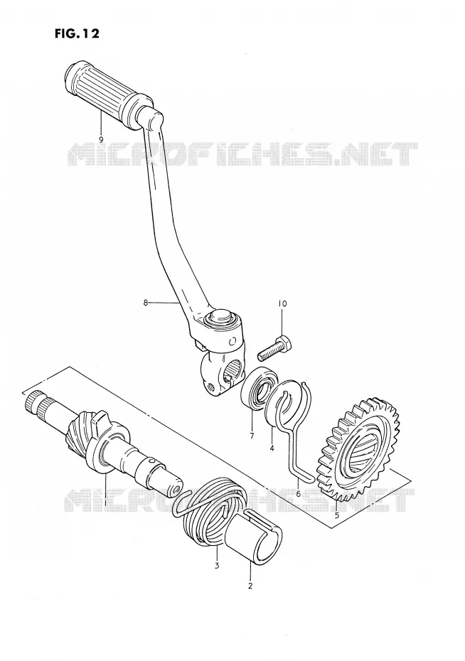 KICK STARTER Suzuki MOTO 80 DS 1989  DS80K(E3)