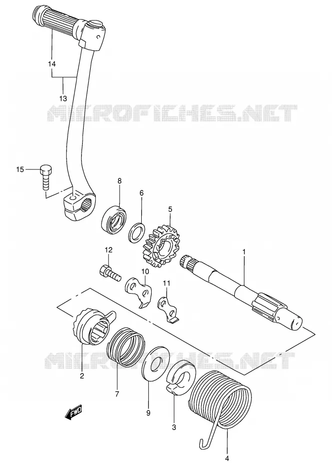 KICK STARTER Suzuki SCOOTER 80 FB 1991  FB80M(E1)