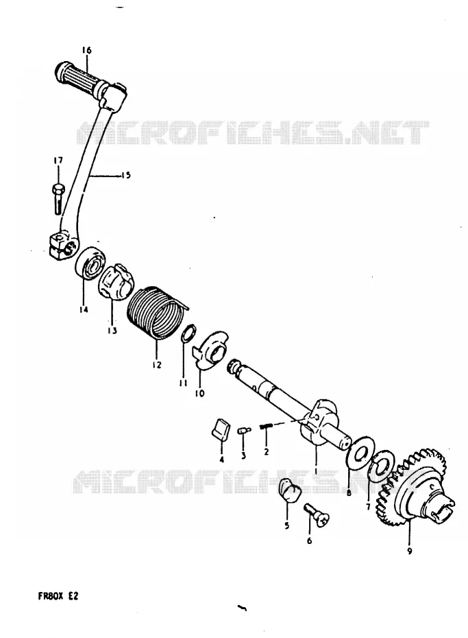 KICK STARTER Suzuki SCOOTER 80 FR 1981  FR80X