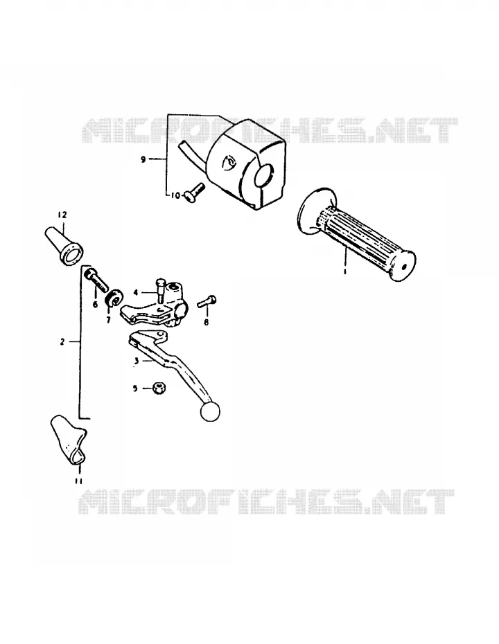 LEFT SWITCH - HANDGRIP (GS1000ET E22, GS1000HT, GS1000T) Suzuki MOTO 1000 GS 1980  GS1000T(T)