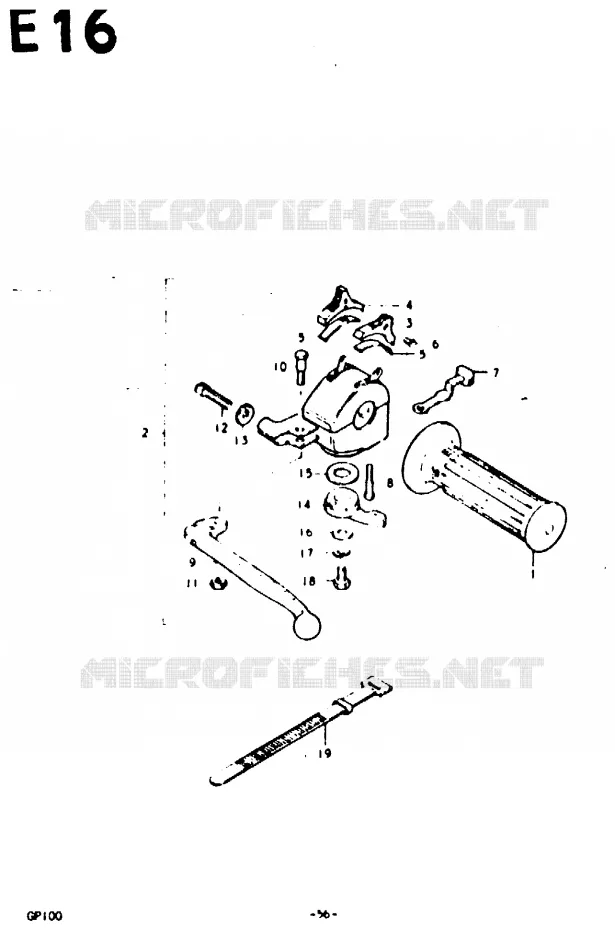 LEFT SWITCH - HANDGRIP Suzuki MOTO 100 GP 1992  GP100N(C/N)
