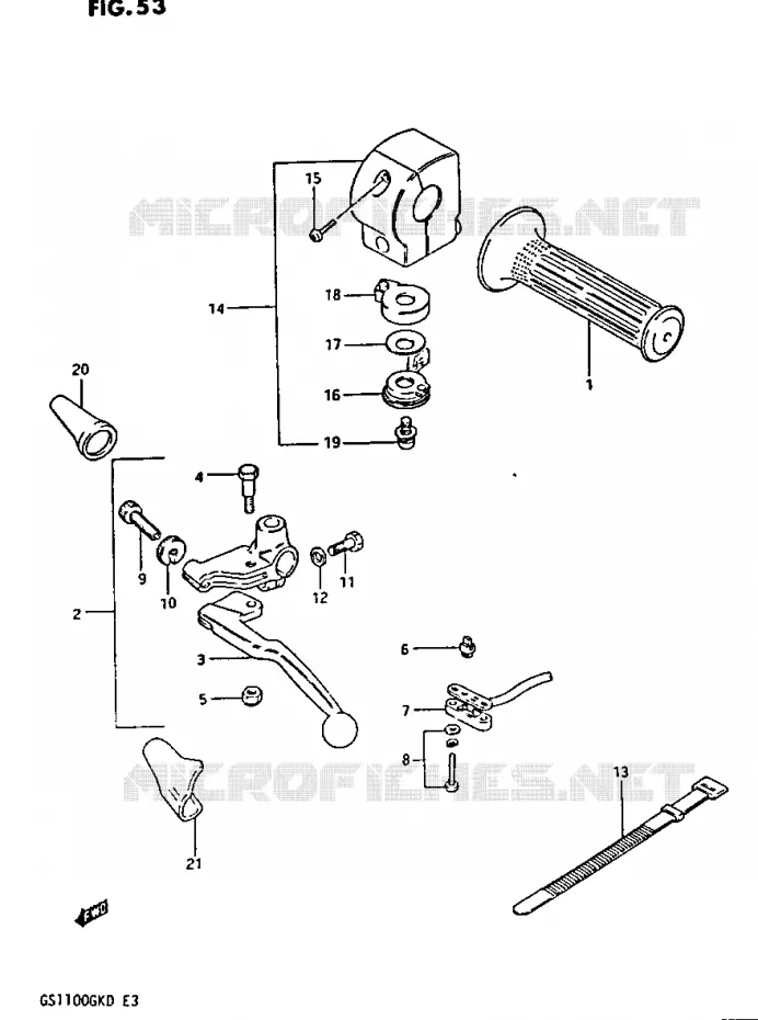 LEFT SWITCH - HANDGRIP Suzuki MOTO 1100 GS-G 1983  GS1100GKD(Z/2/D)