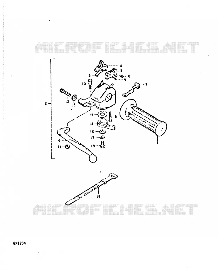 LEFT SWITCH - HANDGRIP Suzuki MOTO 125 GP 1992  GP125N(C/N)
