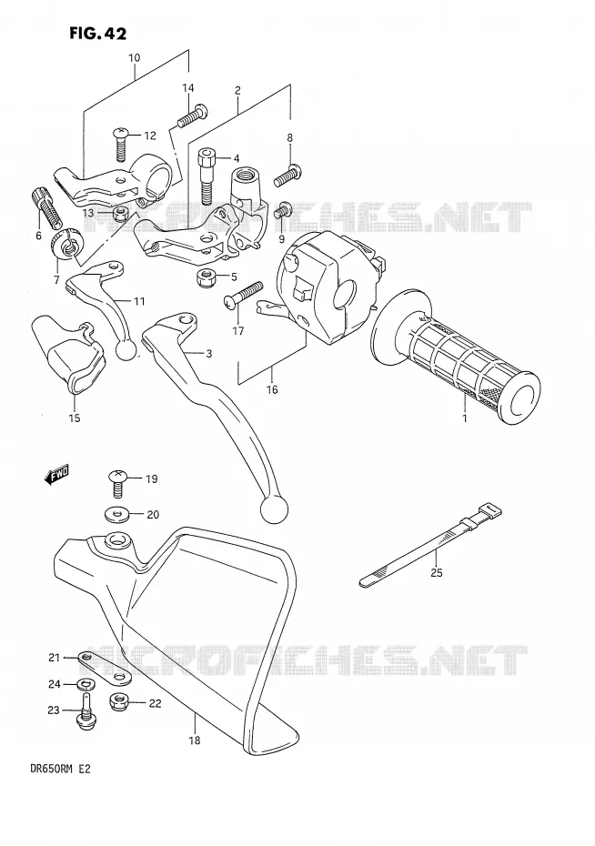 LEFT SWITCH - HANDGRIP Suzuki MOTO 650 DR 1990  DR650RL(E2)