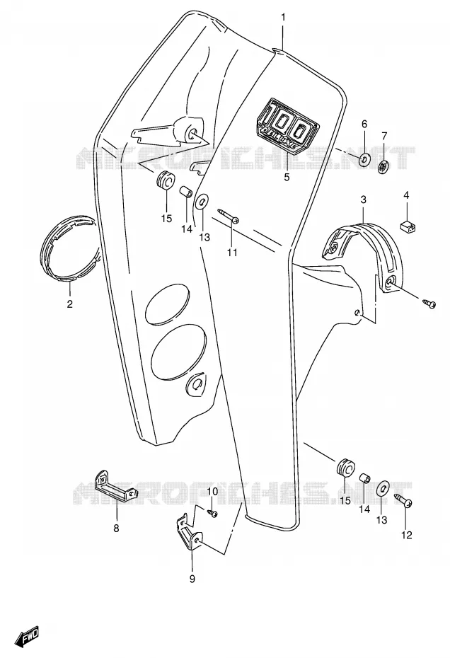 LEG SHIELD (MODEL G/R/S/V) Suzuki SCOOTER 100 FB 1994  FB100R(E71)