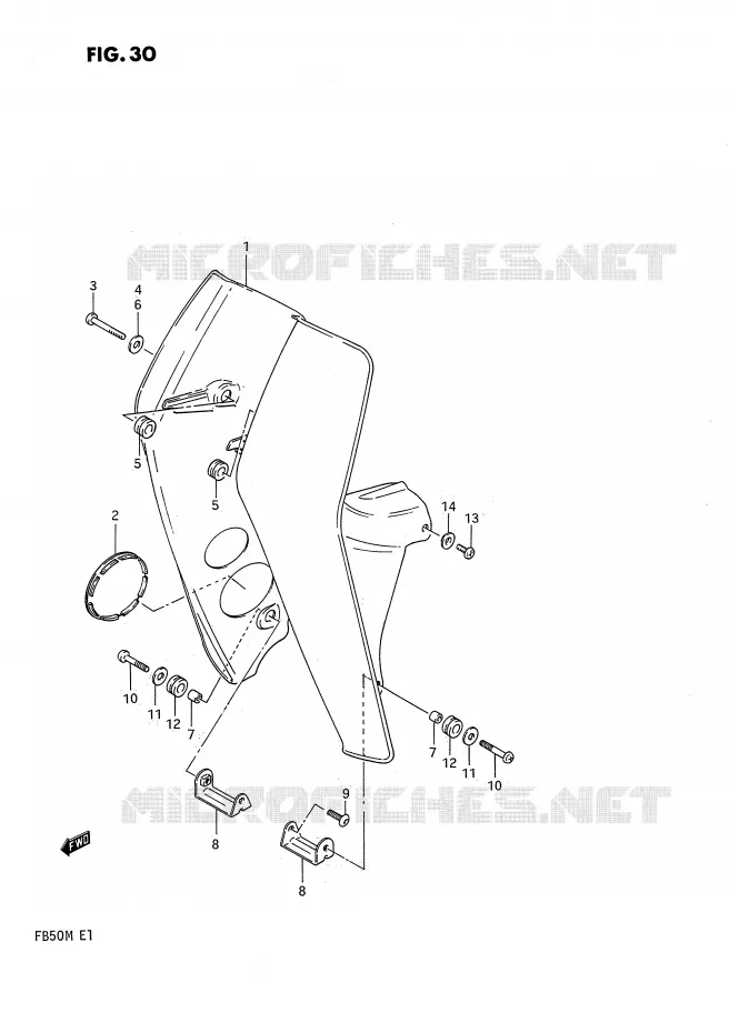 LEG SHIELD Suzuki SCOOTER 50 FB 1991  FB50M(E1)
