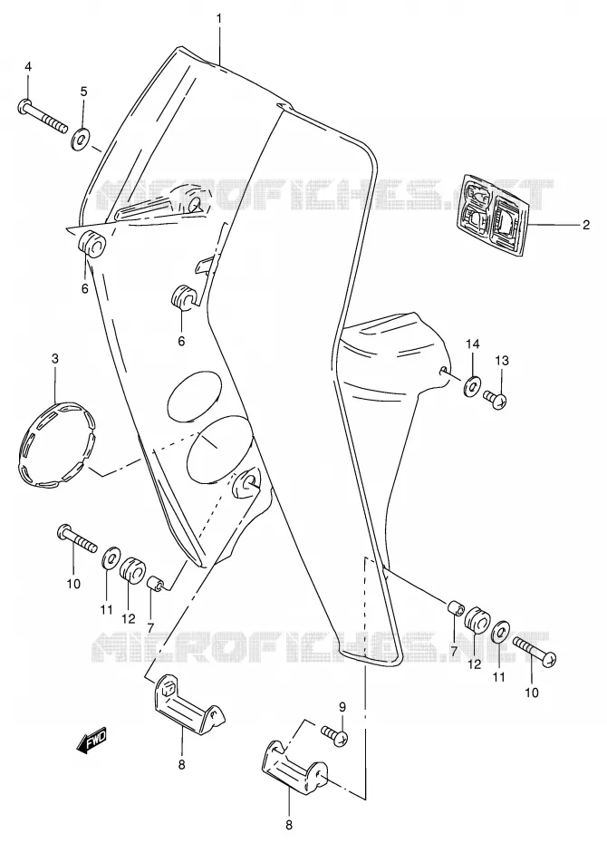 LEG SHIELD Suzuki SCOOTER 80 FB 1989  FB80K(E1)