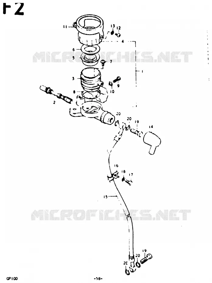 MASTER CYLINDER (C, N) Suzuki MOTO 100 GP 1978  GP100C(C/N)