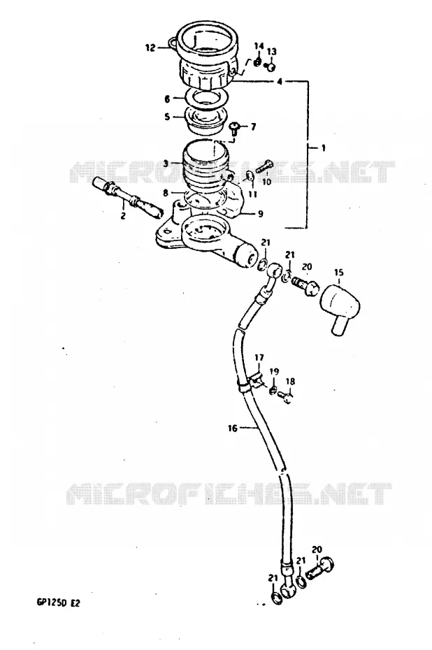 MASTER CYLINDER (GP125X/D) Suzuki MOTO 125 GP 1999  GP125UX(X/D)