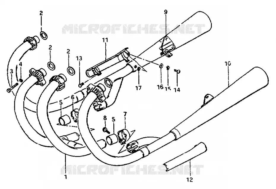 MUFFLER Suzuki MOTO 550 GS 1982  GS550LZ