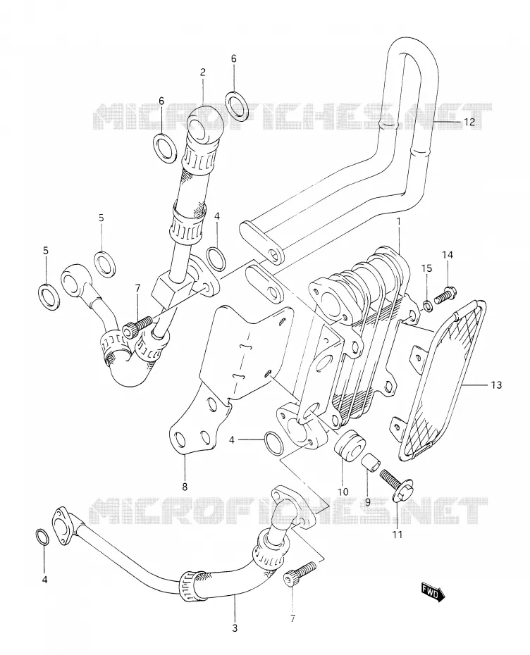 OIL COOLER (OPTIONAL) Suzuki MOTO 350 DR 1993  DR350P(E28)