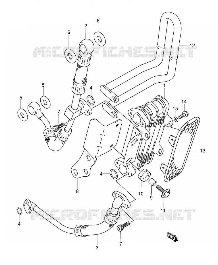 OIL COOLER (OPTIONAL) Suzuki MOTO 350 DR 1994  DR350R(E3)