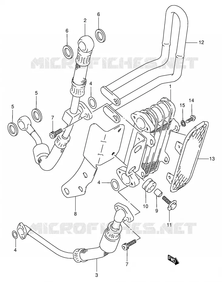 OIL COOLER (OPTIONAL,EXCEPT E18) Suzuki MOTO 350 DR 1995  DR350SES(E2)