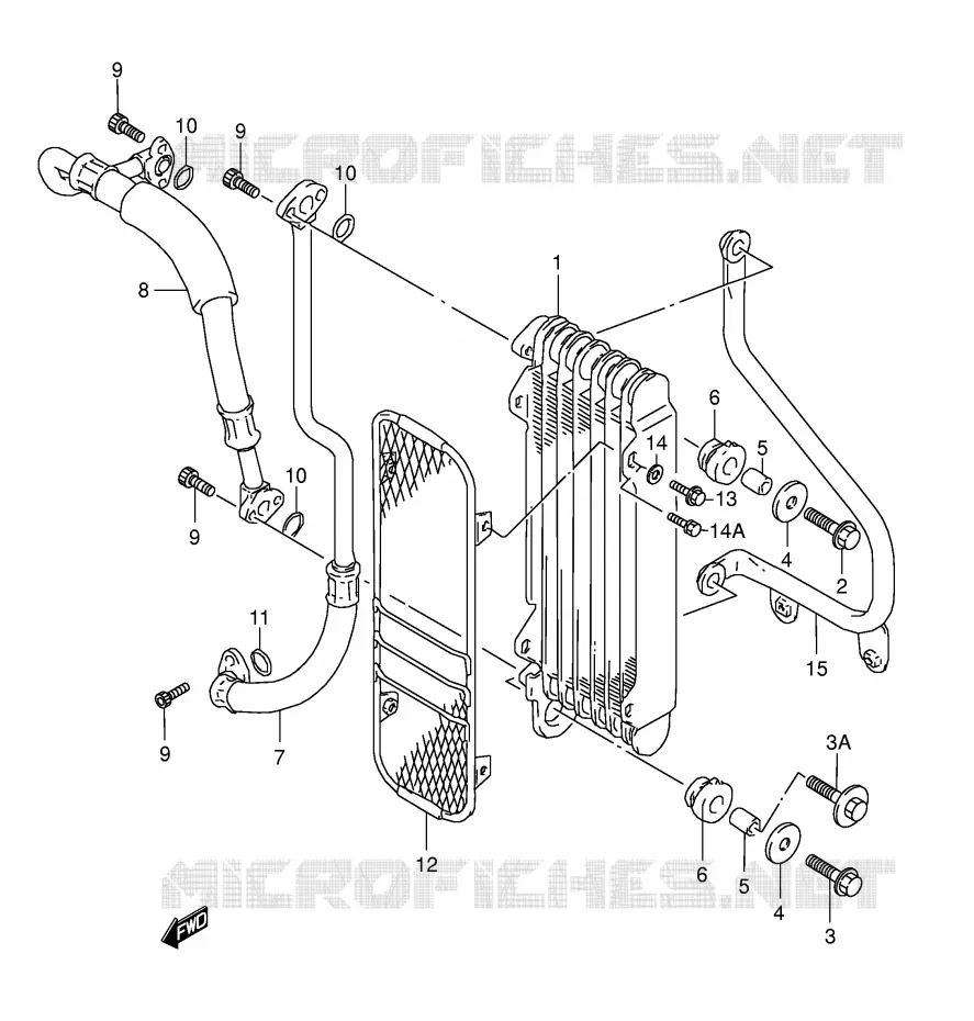 OIL COOLER Suzuki MOTO 800 DR 1996  DR800ST