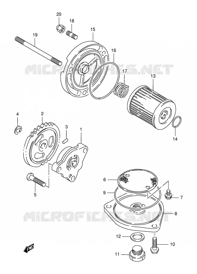OIL PUMP Suzuki MOTO 125 DR 1994  DR125SER(E4)