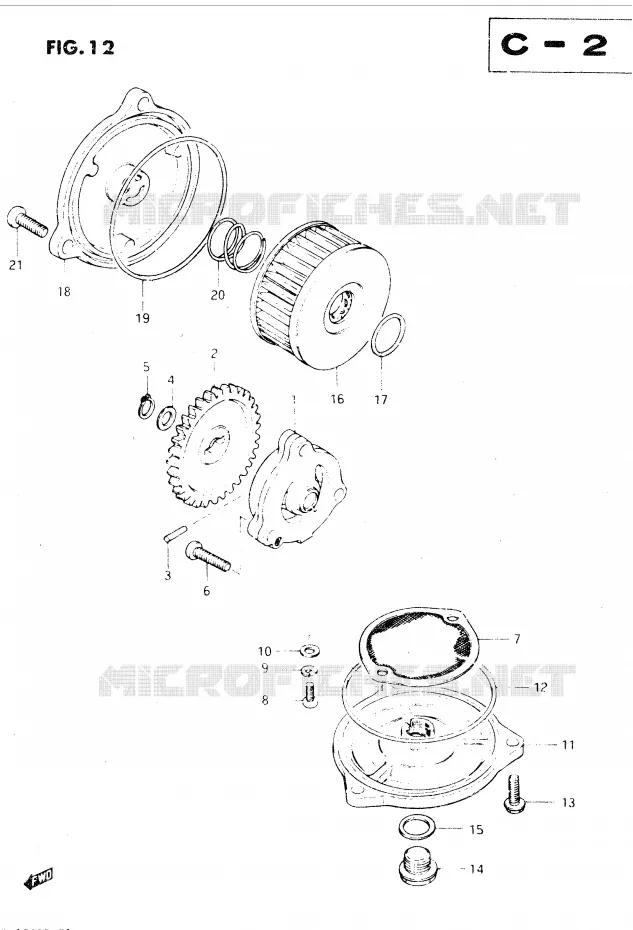 OIL PUMP Suzuki MOTO 250 DR 1982  DR250SZ/D(E1)